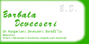 borbala devecseri business card